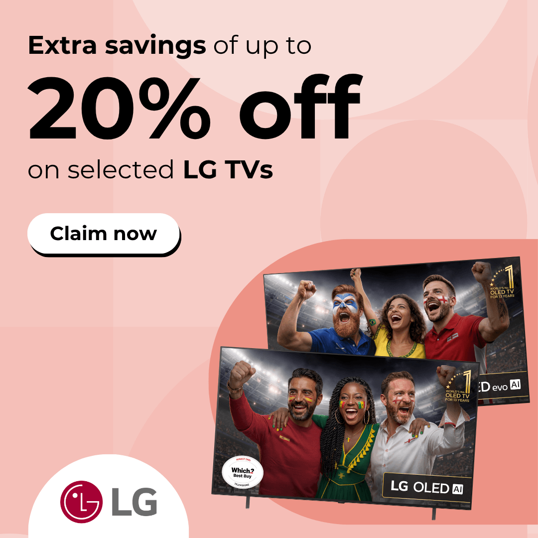 Save up to 20% on selected LG TVs